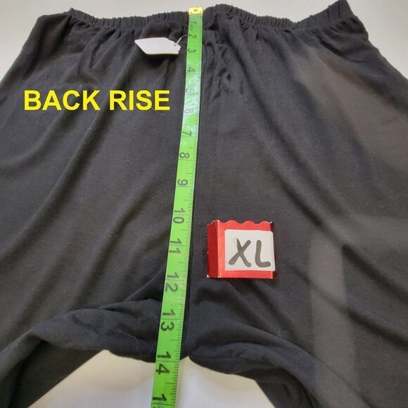 Black Leggings Comfy leggings with Lace Trim -Sizes  M L  XL - NEW - Picture 13 of 13